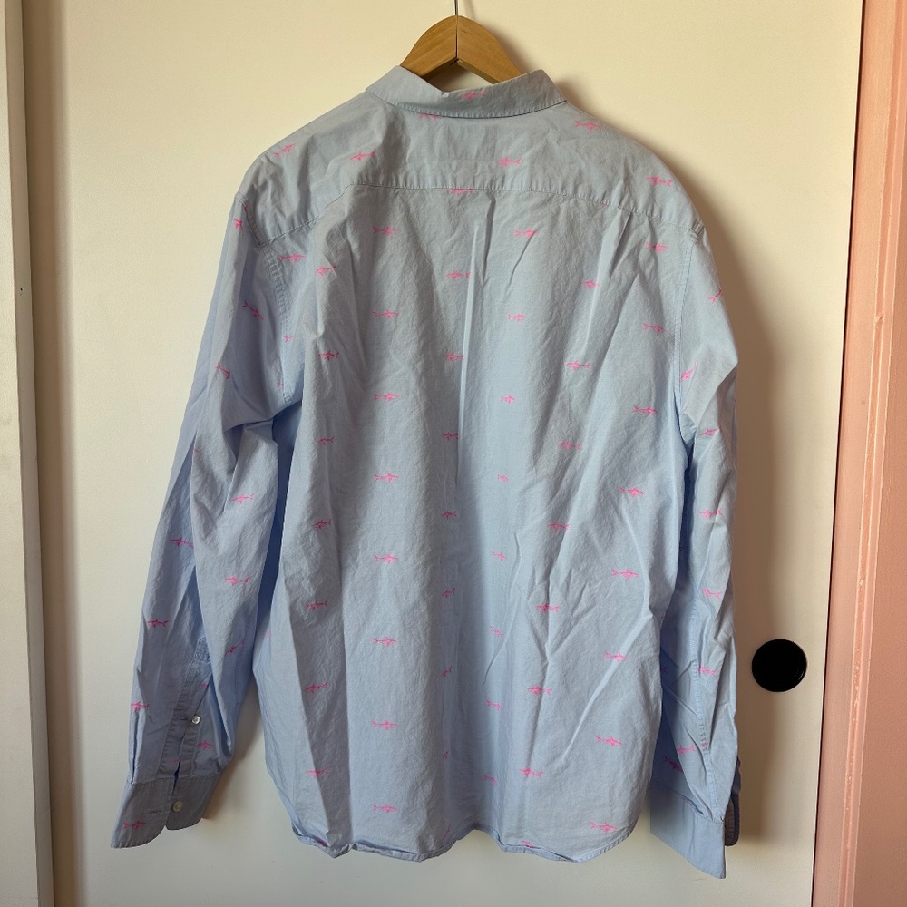 Men’s Bonobos Everyday Shit Light Blue with Sharks XXL - Picture 3 of 4